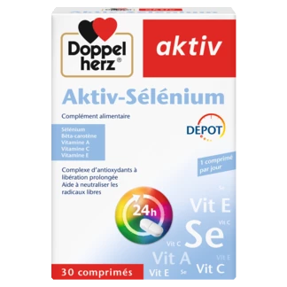 Illustration of the product packaging Doppelherz aktiv Aktiv-Sélénium front view